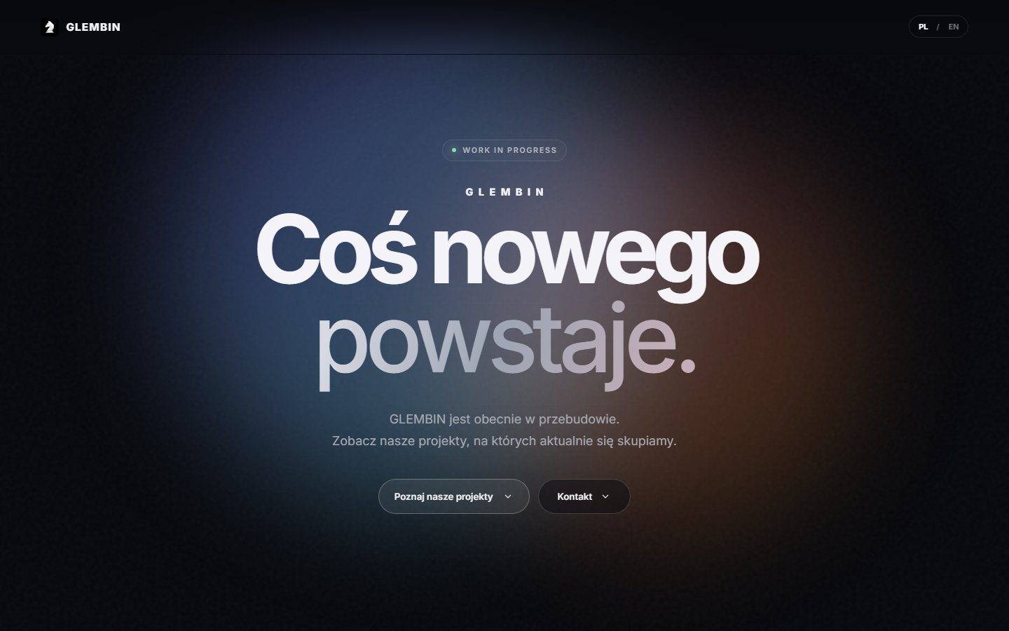 Aktualna strona GLEMBIN w przebudowie